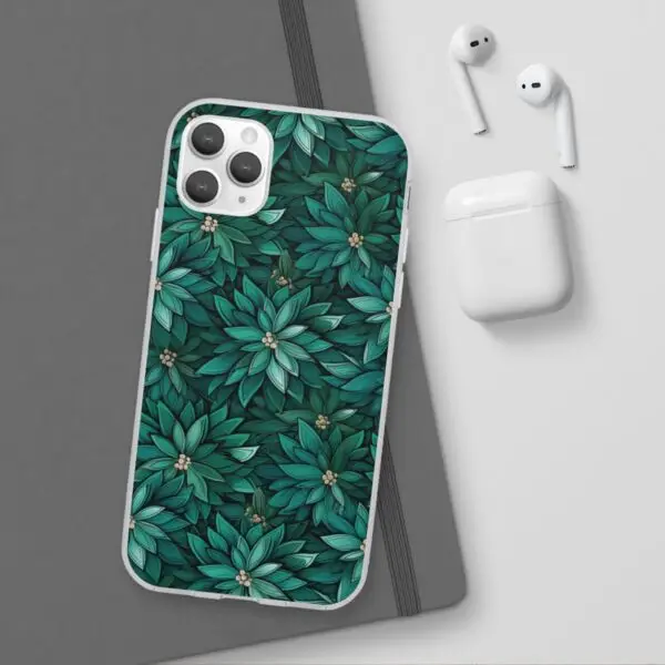 Viridian Flower Flex Phone Case for Iphone, Samsung and Google Pixel - Image 65