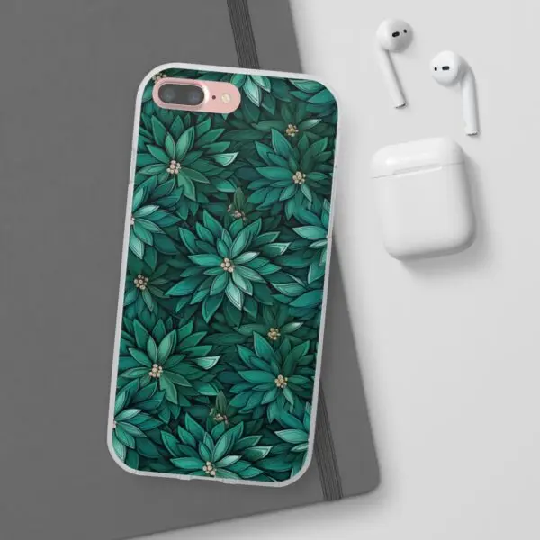 Viridian Flower Flex Phone Case for Iphone, Samsung and Google Pixel - Image 204