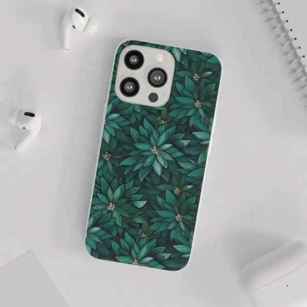 Viridian Flower Flex Phone Case for Iphone, Samsung and Google Pixel - Image 128