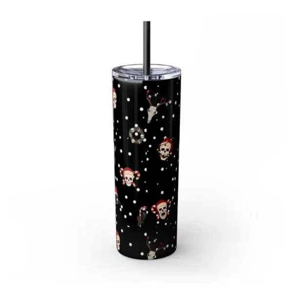 Nocturnal Yuletide Skinny Tumbler with Straw, 20oz - Image 12