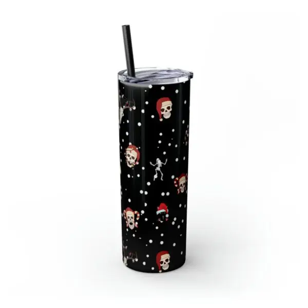 Nocturnal Yuletide Skinny Tumbler with Straw, 20oz - Image 13
