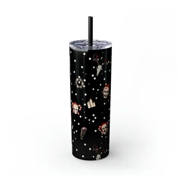 Nocturnal Yuletide Skinny Tumbler with Straw, 20oz - Image 10