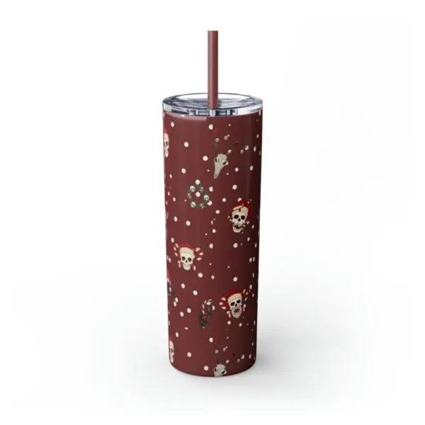 Nocturnal Yuletide Skinny Tumbler with Straw, 20oz - Image 21