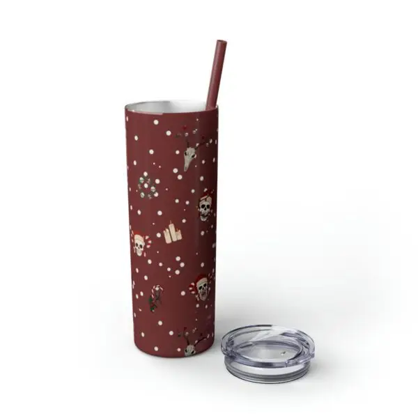 Nocturnal Yuletide Skinny Tumbler with Straw, 20oz - Image 24