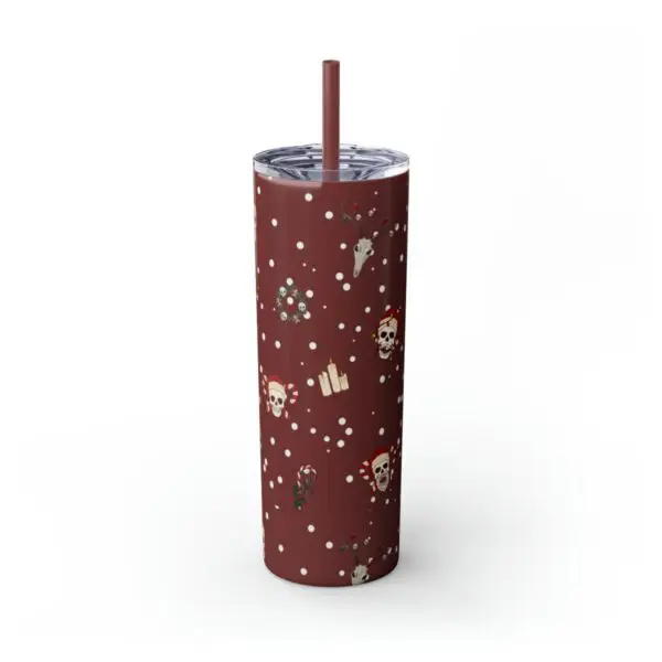 Nocturnal Yuletide Skinny Tumbler with Straw, 20oz - Image 19