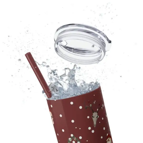 Nocturnal Yuletide Skinny Tumbler with Straw, 20oz - Image 26