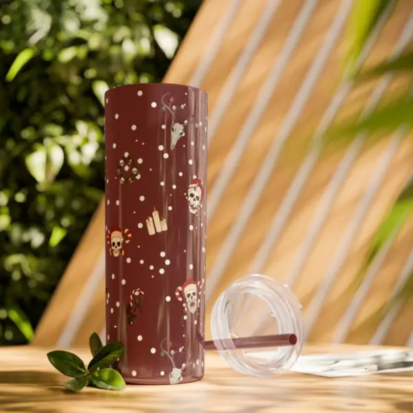 Nocturnal Yuletide Skinny Tumbler with Straw, 20oz - Image 27