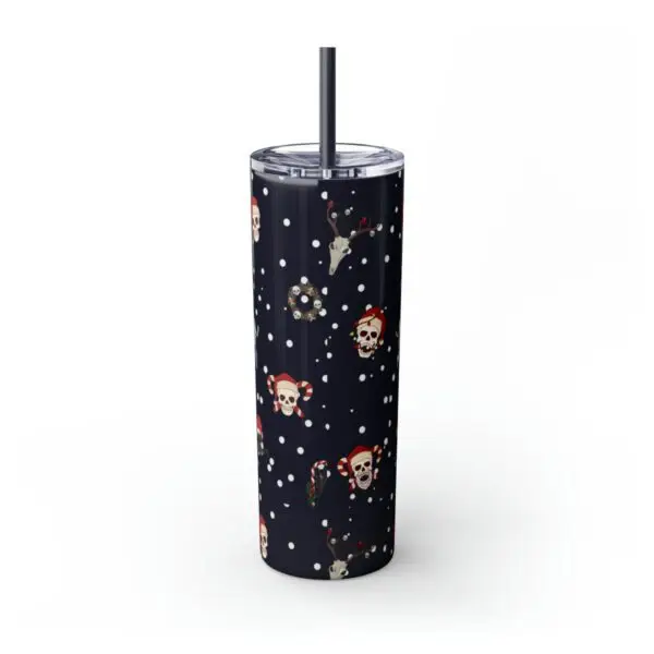 Nocturnal Yuletide Skinny Tumbler with Straw, 20oz - Image 30