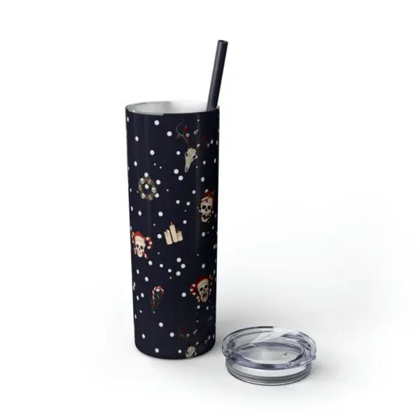 Nocturnal Yuletide Skinny Tumbler with Straw, 20oz - Image 33
