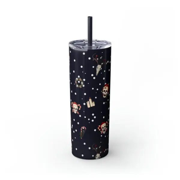 Nocturnal Yuletide Skinny Tumbler with Straw, 20oz - Image 28