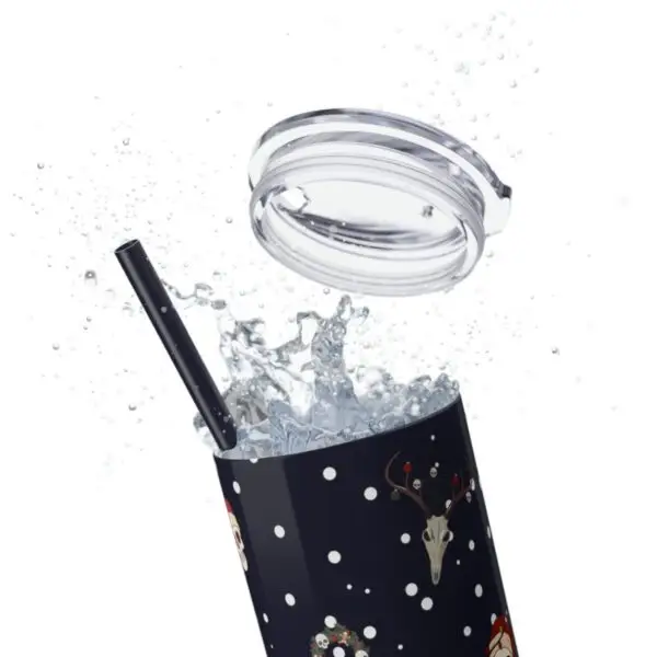 Nocturnal Yuletide Skinny Tumbler with Straw, 20oz - Image 35