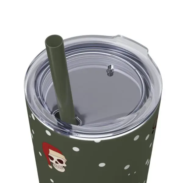 Nocturnal Yuletide Skinny Tumbler with Straw, 20oz - Image 7
