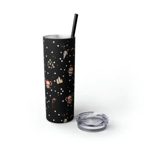 Nocturnal Yuletide Skinny Tumbler with Straw, 20oz - Image 42