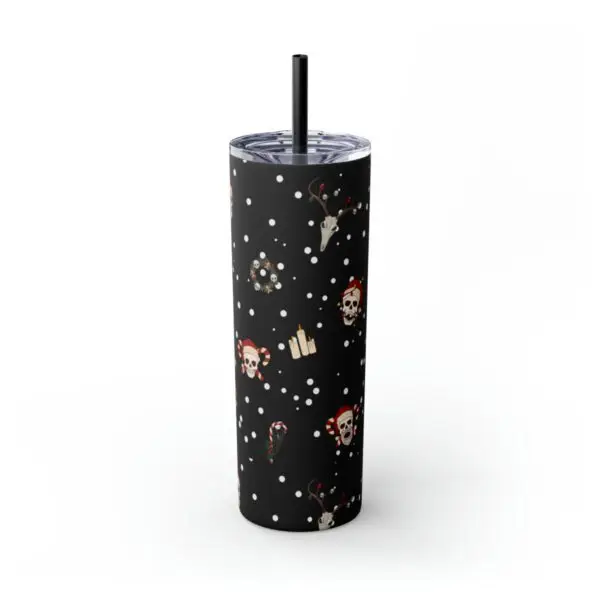 Nocturnal Yuletide Skinny Tumbler with Straw, 20oz - Image 37