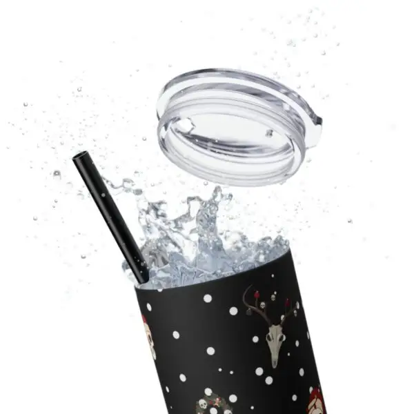 Nocturnal Yuletide Skinny Tumbler with Straw, 20oz - Image 44