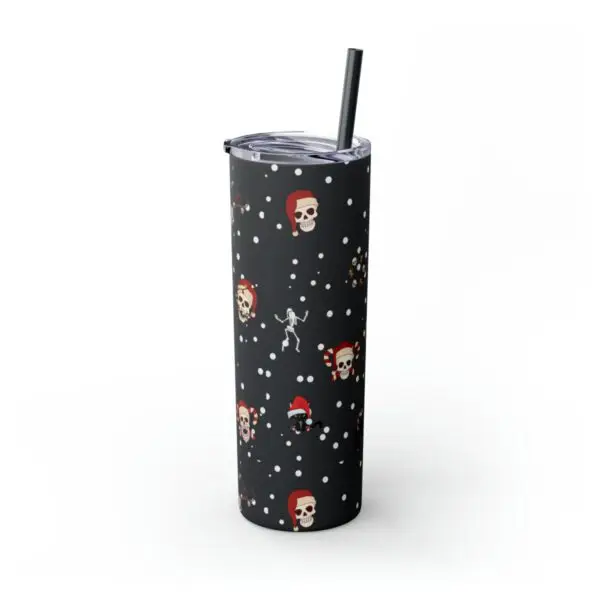 Nocturnal Yuletide Skinny Tumbler with Straw, 20oz - Image 47