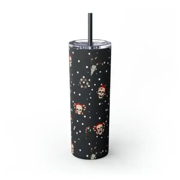 Nocturnal Yuletide Skinny Tumbler with Straw, 20oz - Image 48