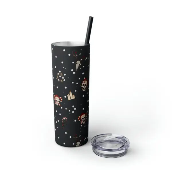 Nocturnal Yuletide Skinny Tumbler with Straw, 20oz - Image 51