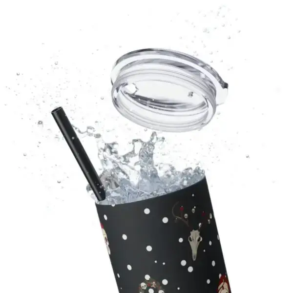 Nocturnal Yuletide Skinny Tumbler with Straw, 20oz - Image 53