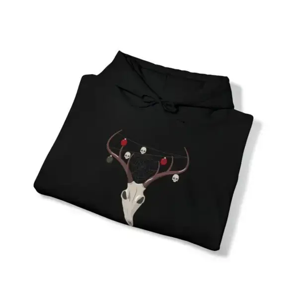 Reindeer Necromancy Goth Holiday Unisex Heavy Blend™ Hooded Sweatshirt - Image 4