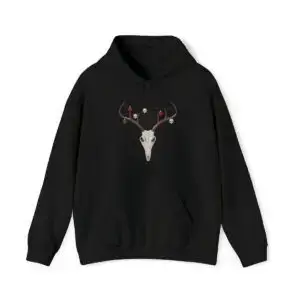 Reindeer Necromancy Goth Holiday Unisex Heavy Blend™ Hooded Sweatshirt