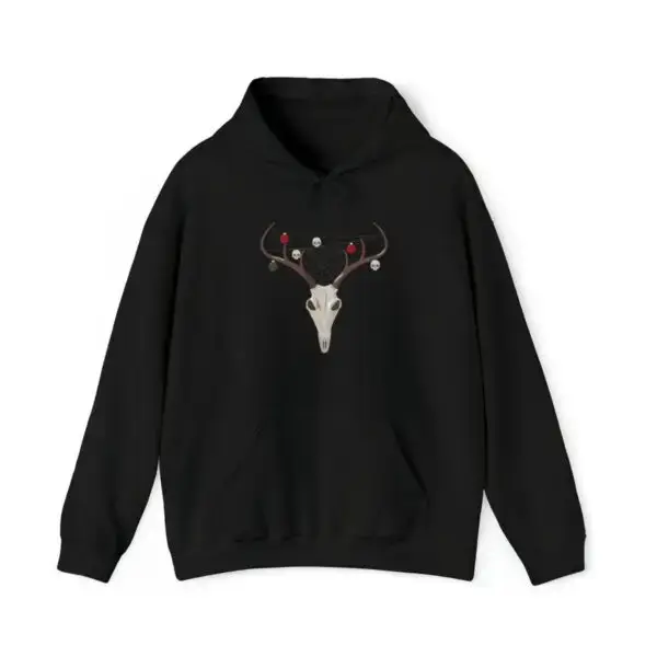 Reindeer Necromancy Goth Holiday Unisex Heavy Blend™ Hooded Sweatshirt