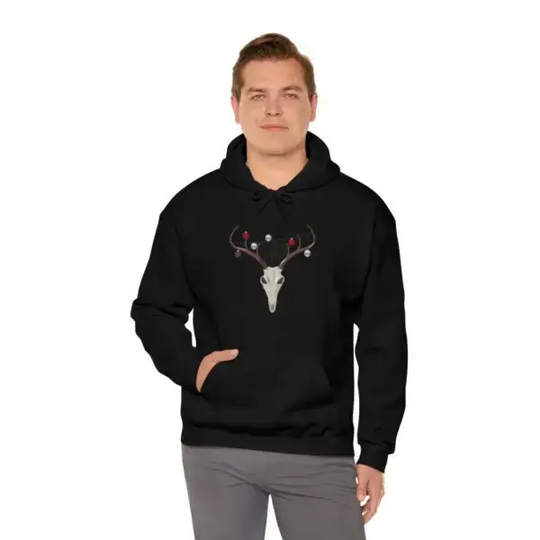 Reindeer Necromancy Goth Holiday Unisex Heavy Blend™ Hooded Sweatshirt - Image 8