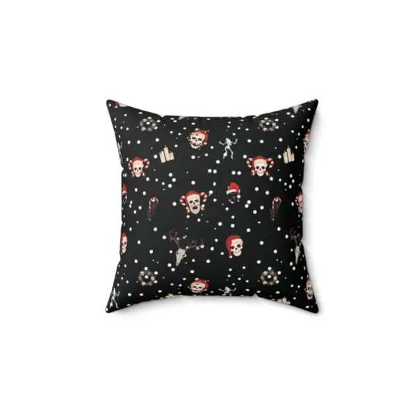 Nocturnal Yuletide Goth Holiday Spun Polyester Square Pillow 14x14 - Image 2