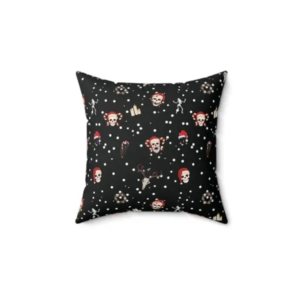 Nocturnal Yuletide Goth Holiday Spun Polyester Square Pillow 14x14