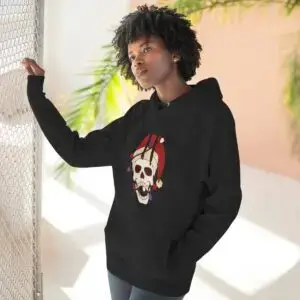Skulliday Lights Goth Holiday Unisex Premium Pullover Hoodie