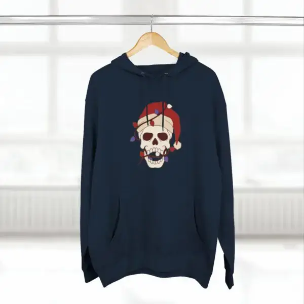 Skulliday Lights Goth Holiday Unisex Premium Pullover Hoodie - Image 19