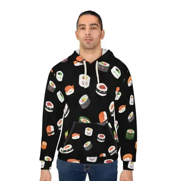 Sushi Smiles Unisex Pullover Hoodie (AOP) - Image 4
