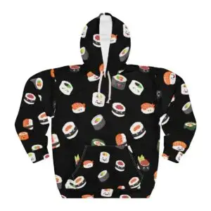 Sushi Smiles Unisex Pullover Hoodie (AOP)