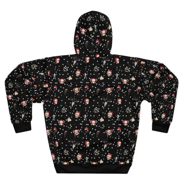 Black Nocturnal Yuletide Unisex Pullover Hoodie (AOP) - Image 2