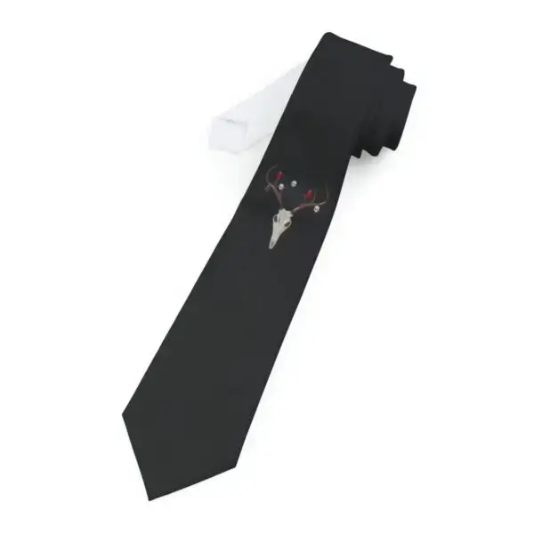 Reindeer Necromancy Goth Holiday Necktie - Image 2