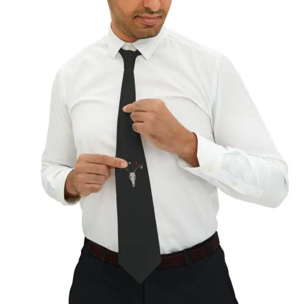 Reindeer Necromancy Goth Holiday Necktie - Image 4