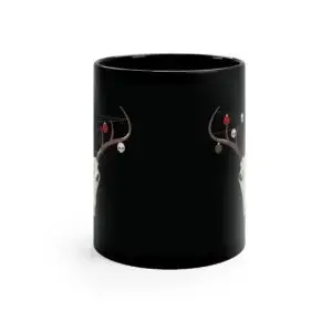 Reindeer Necromancy Goth Holiday 11oz Black Mug