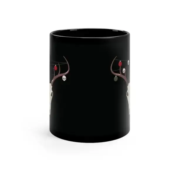 Reindeer Necromancy Goth Holiday 11oz Black Mug