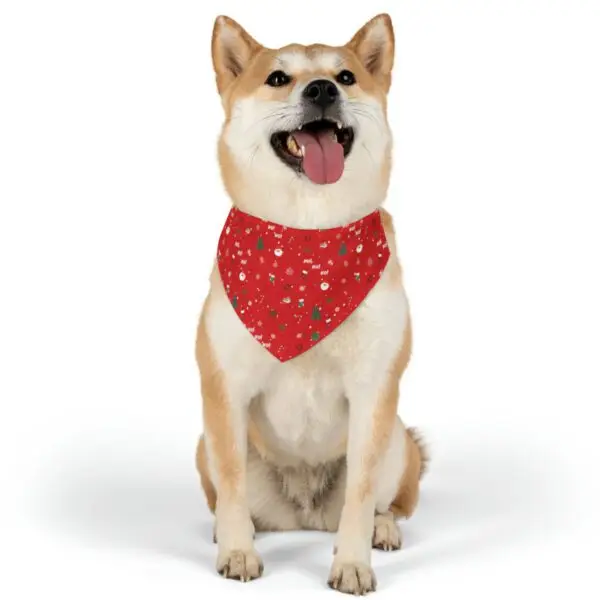 Red Festive Elegance Pet Bandana Collar - Image 7