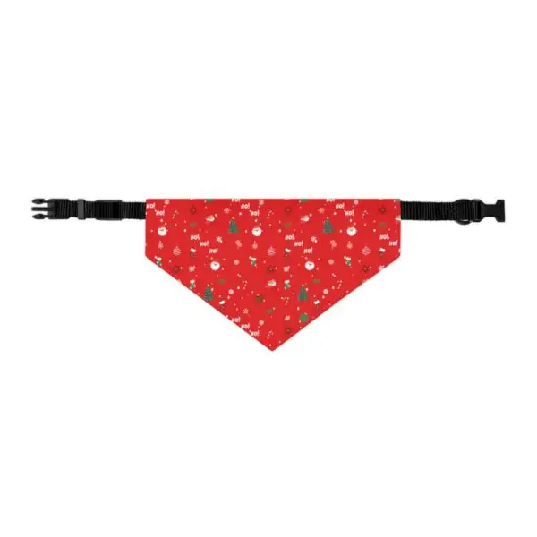 Red Festive Elegance Pet Bandana Collar - Image 6