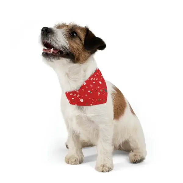 Red Festive Elegance Pet Bandana Collar - Image 4