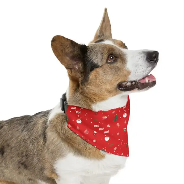 Red Festive Elegance Pet Bandana Collar - Image 11