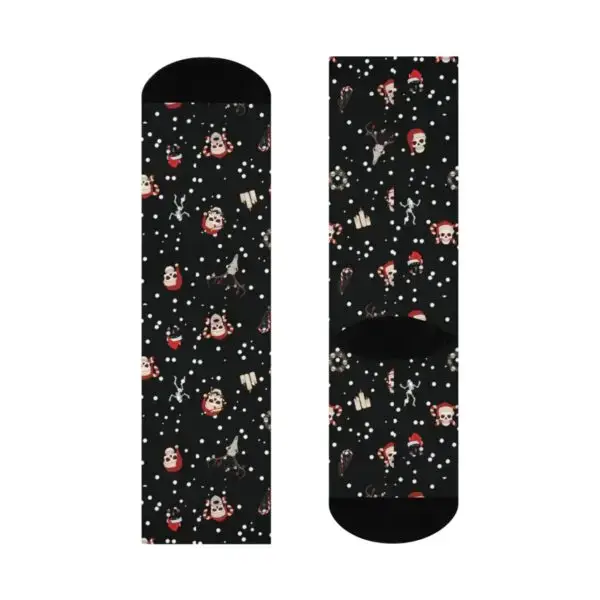 Nocturnal Yuletide Goth Holiday Cushioned Crew Socks - Image 5