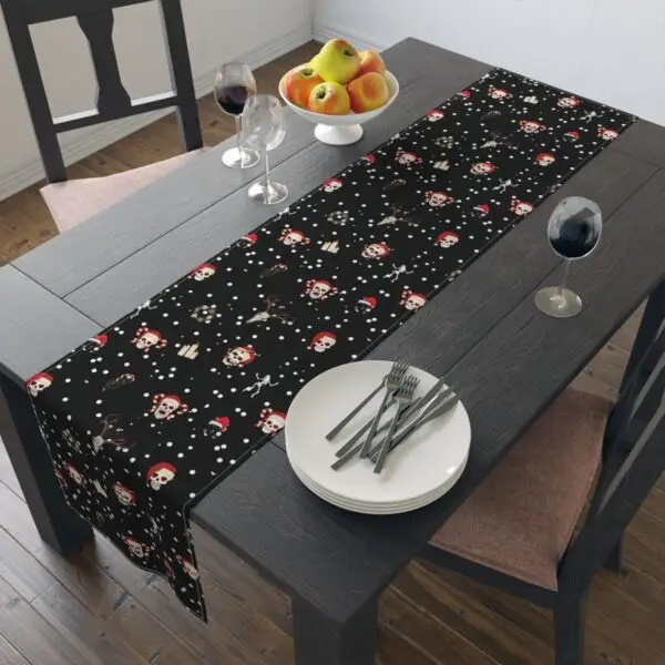 Nocturnal Yuletide Goth Holiday Table Runner (Cotton, Poly) - Image 9