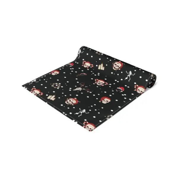 Nocturnal Yuletide Goth Holiday Table Runner (Cotton, Poly) - Image 3