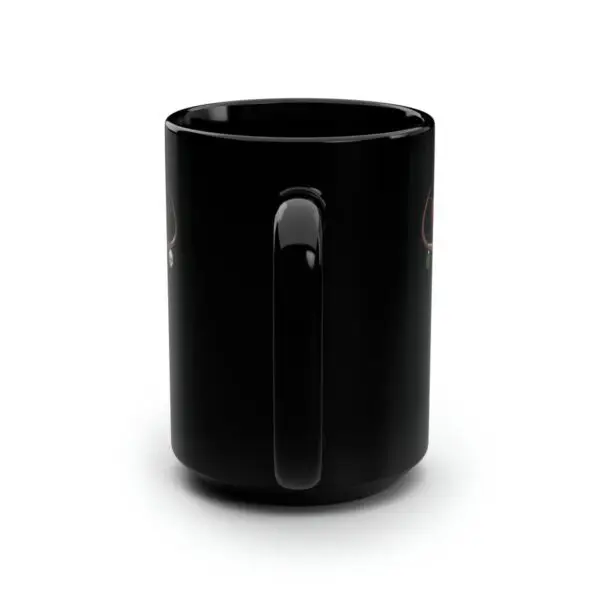 Reindeer Necromancy Goth Holiday Black Mug, 15oz - Image 3