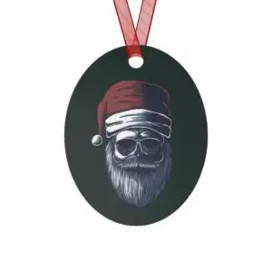 Dark Santa Metal Ornaments