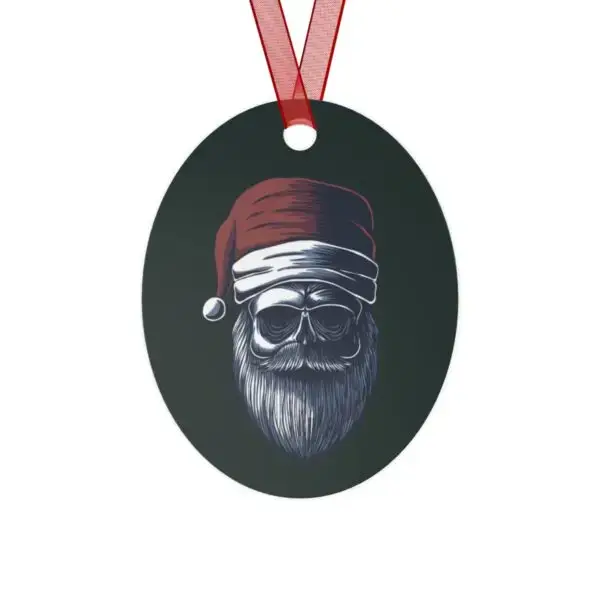 Dark Santa Metal Ornaments