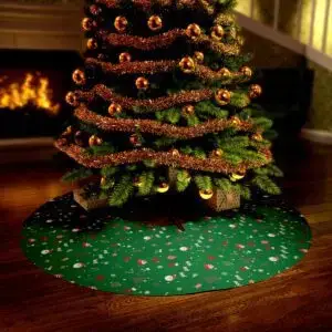 Green Festive Elegance Round Tree Skirt