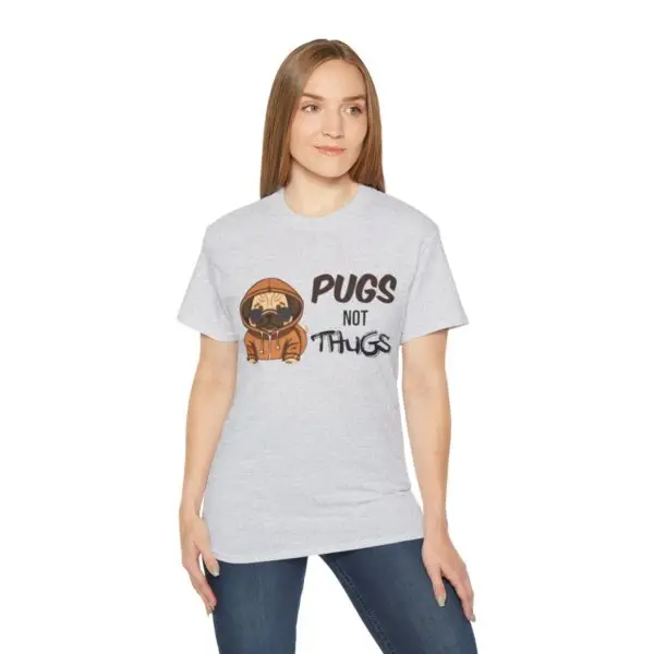 Pugs Not Thugs Unisex Ultra Cotton Tee - Light - Image 27